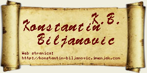 Konstantin Biljanović vizit kartica